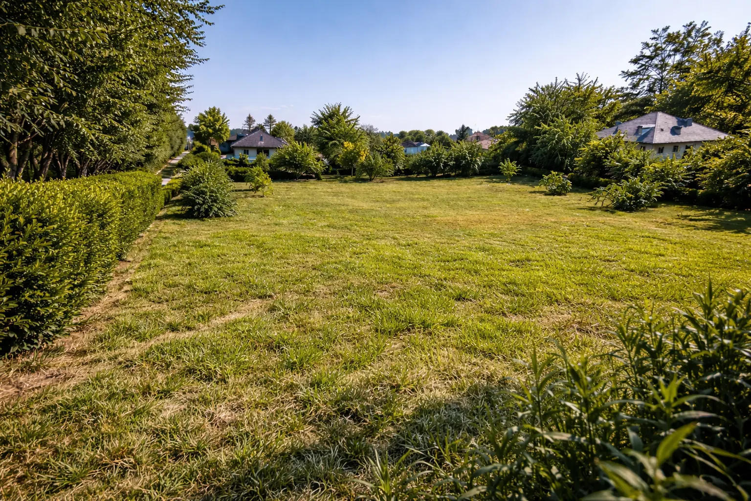 Działka z perspektywy przy ziemi